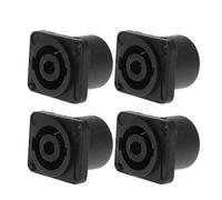 XAGMODSHN Connecteur de Prise de Panneau 4 pôles, Haut-Parleur Verrouillage par Rond et carré, pour Neutrik Speakon Nl4mp, Nl4mpr, Nl4fc, Supports de Haut-parleurs, 4 pièces