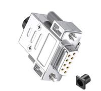 XAGMODSHN Connecteur industriel 9 broches mâle 9 broches RS232 RS485 adaptateur vers module de connecteur de terminal avec boîtier en métal sans soudure
