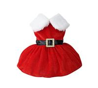 XAGMODSHN Costume de Noël pour chats - Costume de Père Noël - Vêtements d'hiver - Vêtements rouges - Doux pour la peau - Costume photo - Fournitures pour animaux domestiques