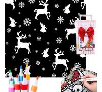 XAGMODSHN Couverture à colorier à faire soi-même avec des marqueurs pour loisirs créatifs, vacances, décoration de la maison, couvertures de coloriage lavables pour adultes