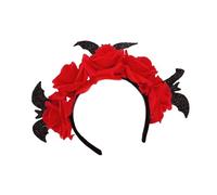 XAGMODSHN Dark Series Serre-tête pour femme et fille Motif chauve-souris et fleurs