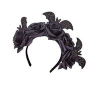 XAGMODSHN Dark Series Serre-tête pour femme et fille Motif chauve-souris et fleurs