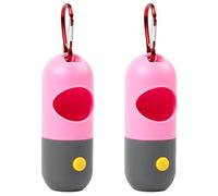 XAGMODSHN Distributeur de sacs à déjections canines lumineux à LED pour promener votre chien en toute sécurité la nuit pour assurer un animal de compagnie facile à changer