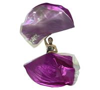 XAGMODSHN Drapeaux De Culte De Danse De Louange 2 Pièces avec Tige Évolutive Aile en Demi-Cercle Église pour Danseurs Accessoires De Drapeaux De Louange