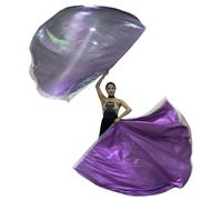 XAGMODSHN Drapeaux De Culte De Danse De Louange 2 Pièces avec Tige Évolutive Aile en Demi-Cercle Église pour Danseurs Accessoires De Drapeaux De Louange