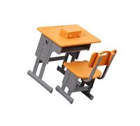 XAGMODSHN Échelle 1/12, modèle d ' Architecture Minuscule détaillé, Brown | Plastique robuste, table compacte, facile à assembler, pour jeux de rôle pour, pour la décoration d ' espace