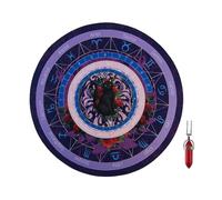 XAGMODSHN Ensemble de collier de divination et tableau de divination en cristal avec tableau de divination métaphysique en caoutchouc