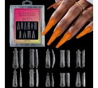 XAGMODSHN Faux ongles à presser 10 en 1 en acrylique motif serpent pour femme