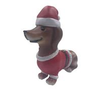 XAGMODSHN Figurine de chien de Noël en résine robuste de 20,3 cm pour décoration de cheminée, décoration de table de Noël faite à la main pour les amoureux des chiens