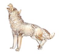 XAGMODSHN Figurine loup hurlant en cristal soufflé à la main pour décoration de la maison