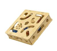 XAGMODSHN Fun Cats Puzzle Box Labyrinthes et cloches en bois pour divertissement interactif et protection des meubles Jouet interactif