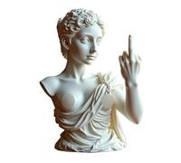 XAGMODSHN Funny Middle Finger Venuses Statue Grecs Déesses Décoration Aphrodites Buste Figurines Buste Romain Sculpture Funny Middle Finger Statue
