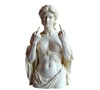 XAGMODSHN Funny Middle Finger Venuses Statue Grecs Déesses Décoration Aphrodites Buste Figurines Buste Romain Sculpture Funny Middle Finger Statue