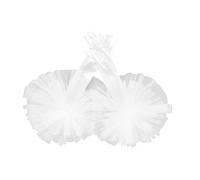 XAGMODSHN Gants simples en tissu blanc et noir affichant une grande fleur décorative rouge pour une tenue formelle Gants blancs et noirs pour les mariages, MM10 mètres blanc, taille unique