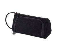 XAGMODSHN Grande trousse à crayons de grande capacité avec fermeture éclair pour l'école, le bureau, les étudiants, Noir