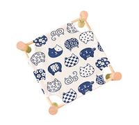 XAGMODSHN Hamac amovible en bois pour hamster, petit animal pour furet, perroquet, rat, lapin, motifs mignons imprimés, accessoire de cage