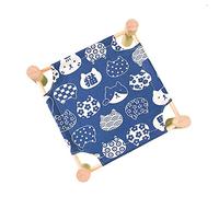 XAGMODSHN Hamac amovible en bois pour hamster, petit animal pour furet, perroquet, rat, lapin, motifs mignons imprimés, accessoire de cage