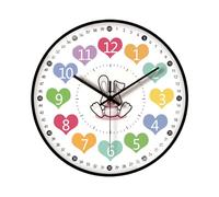 XAGMODSHN Horloge murale moderne de 20,3 cm pour enfants, gestion du temps, enseignement du temps, mouvement silencieux pour la décoration de la maison, éducation précoce