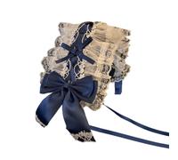 XAGMODSHN Joli bandeau de cosplay pour femme avec ruban et dentelle volantée Accessoire élégant Accessoire de costume Coiffe