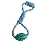 XAGMODSHN Jouet à mâcher en corde de coton avec distributeur de friandises en forme de balle pour nettoyer les dents des chiens pour jouer interactif portable