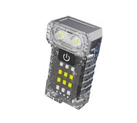XAGMODSHN Lampe de Poche compacte Rechargeable avec Base magnétique | Double Source de lumière avec tête rotative, Clip métallique, lampe de poche Led pour Camping en plein air et pêche