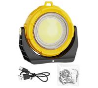 XAGMODSHN Lampe De Travail LED Portable avec Base Magnétique Et Batterie Rechargeable Lampes De Poche Solaires Texture ABS pour Camping Garage Lumière De Construction Magnétique