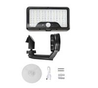 XAGMODSHN Lampes solaires LED économes en énergie avec détecteurs de mouvement, éclairage extérieur réglable, lampe de terrasse, clôture, facile à installer, lumière solaire pliable, réglable avec