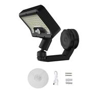 XAGMODSHN Lampes solaires LED économes en énergie avec détecteurs de mouvement, éclairage extérieur réglable, lampe de terrasse, clôture, facile à installer, lumière solaire pliable, réglable avec