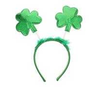 XAGMODSHN Leprechaun Bandeau trèfle irlandais à plumes pour fête costumée, fête dansante