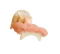 XAGMODSHN Lit en Bois Réaliste Modèle Maison Chambre Lit Simple Échelle 1:12 Meubles Miniatures Meubles De Maisons Poupée en Bois Haut Gamme