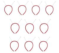 XAGMODSHN Lot de 10 bandeaux unis doux pour mariée avec accessoires photo de printemps - Noir uni - Prise en main douce