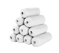 XAGMODSHN Lot de 100 bottes antidérapantes avec bande élastique faciles à porter et à enlever pour chaussures élastiques d'intérieur et d'extérieur, blanc, Taille unique