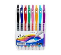 XAGMODSHN Lot de 4/6/8/12 stylos à encre gel de couleur rétractable de 0,7 mm pour scrapbooking, journal, planificateur, carnet de notes