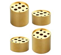 XAGMODSHN Lot de 4 brûleurs d'encens en métal avec base à 9 trous pour méditations, décoration d'intérieur, méditations, accessoires de chambre