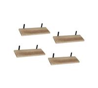 XAGMODSHN Lot de 4 étagères murales flottantes vintage faciles à installer pour salle de bain, cuisine