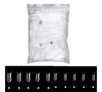XAGMODSHN Lot de 500 faux ongles creux à presser en résine pour femme et fille