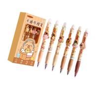 XAGMODSHN Lot de 6 stylos effaçables à la chaleur avec fonction phosphorescente pour écrire la nuit et le bureau Stylos respectueux de la nature