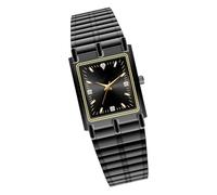 XAGMODSHN Lovely Couples Square Crystal Stainless Steel Analog Watch Water Resistant 30M Perfect for Gifting Square Dials