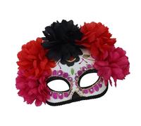 XAGMODSHN Masque pour femme avec tête de mort en sucre - Demi-visage coloré pour tenues décontractées