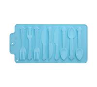 XAGMODSHN Moule à gâteau en silicone de qualité alimentaire avec couteau, fourchette, cuillère, moule à sucre, moule à gâteau au chocolat