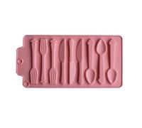XAGMODSHN Moule à gâteau en silicone de qualité alimentaire avec couteau, fourchette, cuillère, moule à sucre, moule à gâteau au chocolat