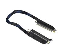 XAGMODSHN Orientation gauche PCIe5.0 X16 Câble tressé renforcé Solution de routage flexible à 180 degrés