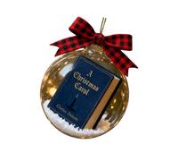 XAGMODSHN Ornement De Noël Miniature en Forme Livre Festival avec Chants Vacances Conception Incassable Portable pour Les Décorations D'intérieur Ornement Transparent À Suspendre pour Les Vacances