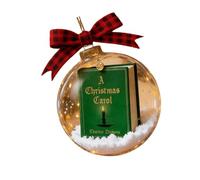 XAGMODSHN Ornement De Noël Miniature en Forme Livre Festival avec Chants Vacances Conception Incassable Portable pour Les Décorations D'intérieur Ornement Transparent À Suspendre pour Les Vacances