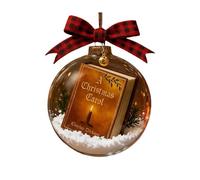 XAGMODSHN Ornement De Noël Miniature en Forme Livre Festival avec Chants Vacances Conception Incassable Portable pour Les Décorations D'intérieur Ornement Transparent À Suspendre pour Les Vacances