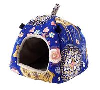 XAGMODSHN Petit Animal Maison Lit Doux Chaud Hiver Hideout Tente Cage Décor pour Perroquet Hamster Sucre Planeur Gerbille Jouer Swinging