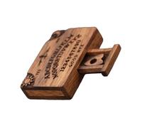 XAGMODSHN Planche à spiritueux miniature en bois sculpté avec motifs de soleil complexes et tiroir d'amour émotionnel pour décoration d'intérieur