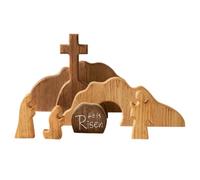 XAGMODSHN Plateau Tombeau Vide en Bois, Croix De, Easter New Seven Pie
