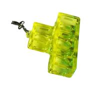XAGMODSHN Porte-clés anti-stress transparent en forme de bloc de sucre pour étudiants, amis, anniversaires, jaune, taille unique