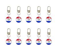 XAGMODSHN Porte-clés sur le thème du football, 10 pièces, avec, Paraguay